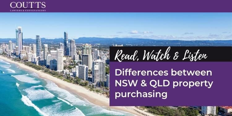 Differences between NSW & QLD property purchasing