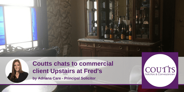 Coutts Chats to commercial client upstairs at fred's