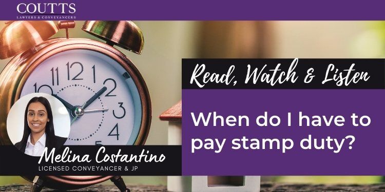 When do I have to pay stamp duty