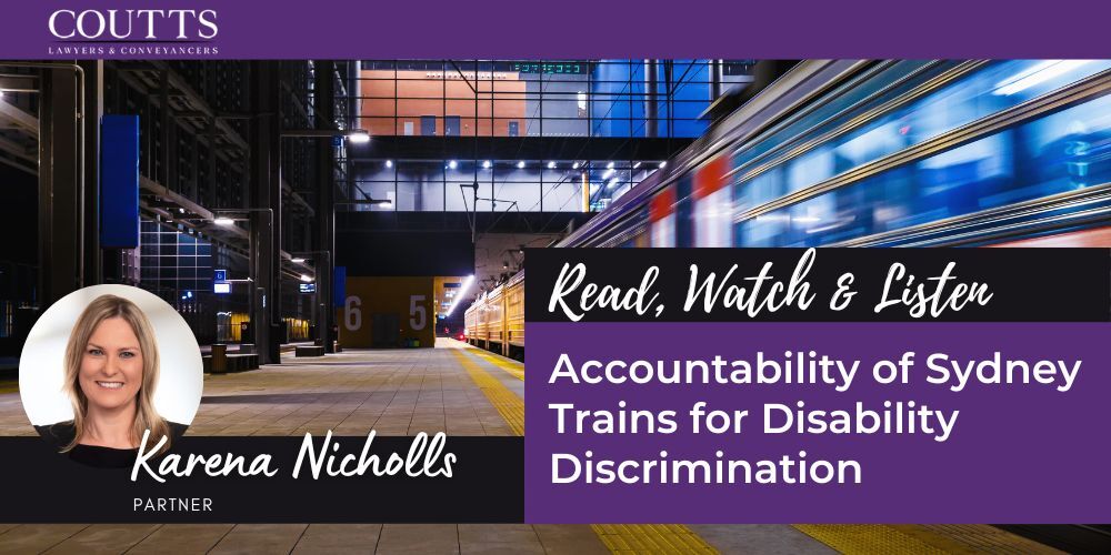 Accountability of Sydney Trains for Disability Discrimination