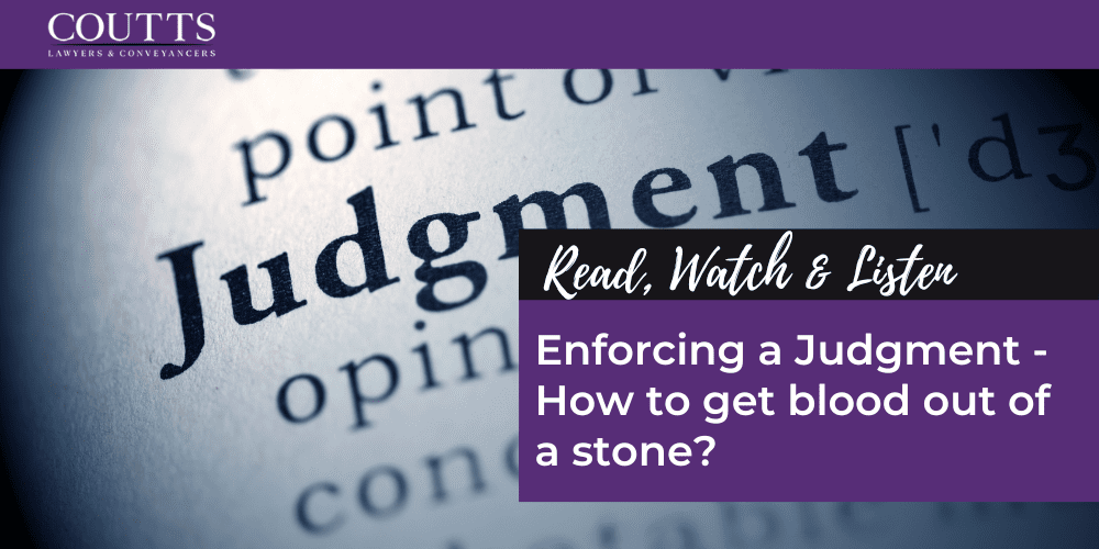 Enforcing a Judgment - How to get blood out of a stone?