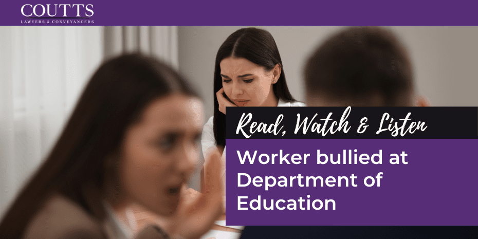Worker bullied at Department of Education